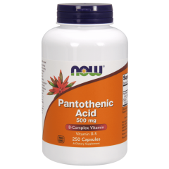 Pantothenic Acid, Витамин Б5, Пантотеновая Кислота 500 мг - 250 капсул